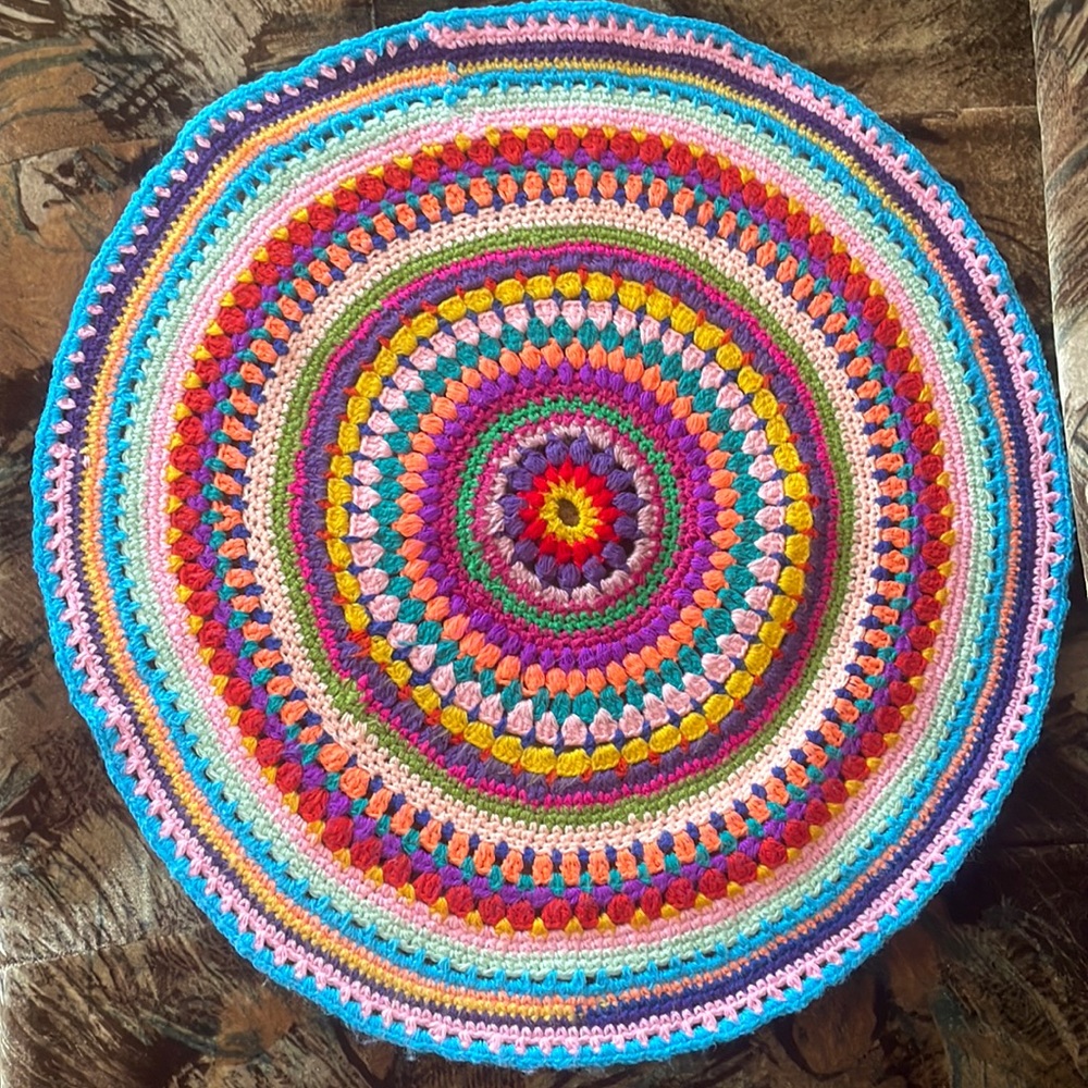 Knitted acrylic rug